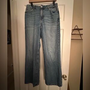 Garage Classic Blue Denim Jeans Wide Leg